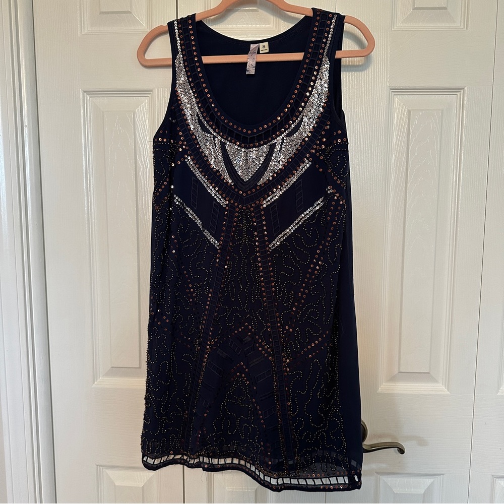 Beaded flapper sequin dress